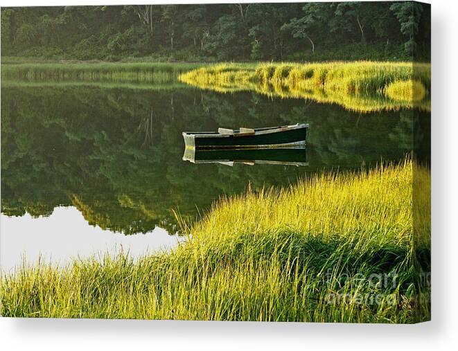 Reflection Canvas Print featuring the photograph Morning Serenity by Jayne Carney
