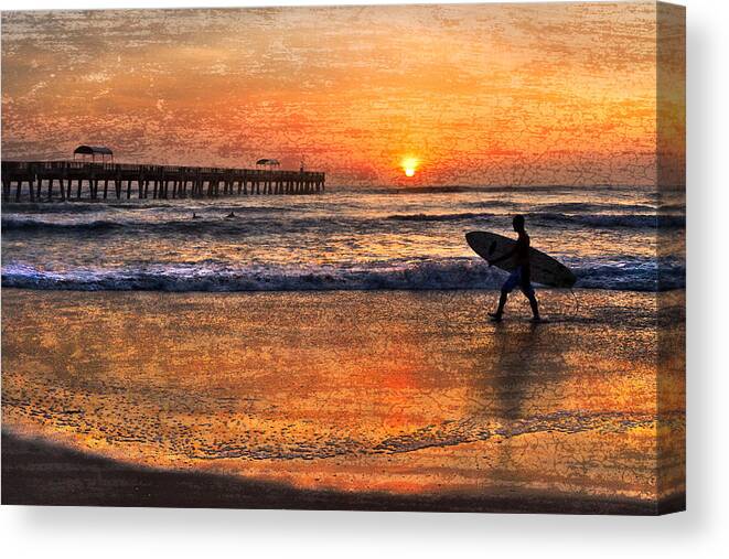 Benny's Canvas Print featuring the photograph Morning Surf by Debra and Dave Vanderlaan