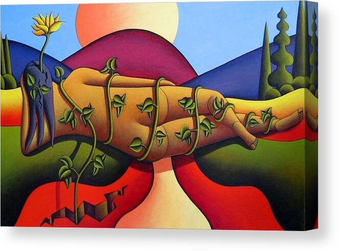 Paintings Canvas Print featuring the painting Mother nature by Alan Kenny