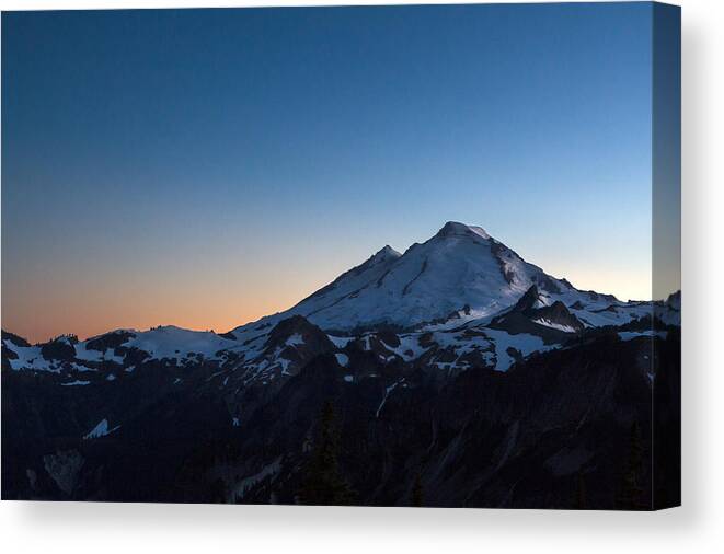 Alpine Canvas Print featuring the photograph Mount Baker at Sunset by Michael Russell