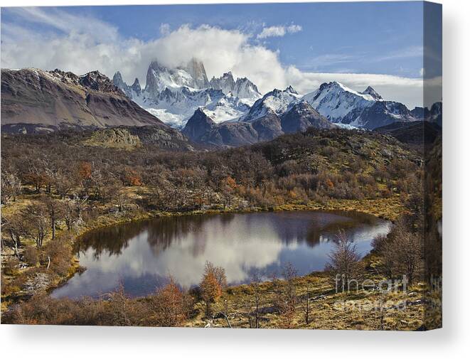 Argentina Canvas Print featuring the photograph Mount Fitzroy, Argentina by John Shaw