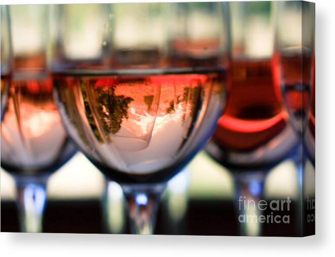 Oregon Canvas Print featuring the photograph Mount Hood in a Wine Glass by Cari Gesch