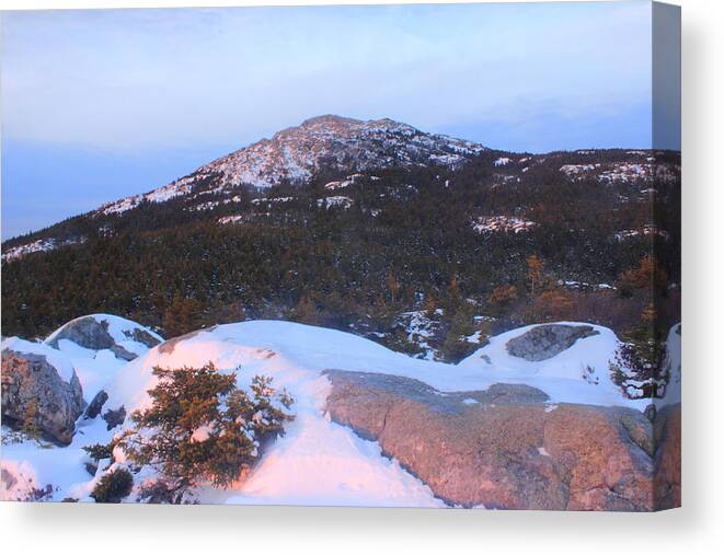 Mount Monadnock Canvas Print featuring the photograph Mount Monadnock Summit from Bald Rock by John Burk