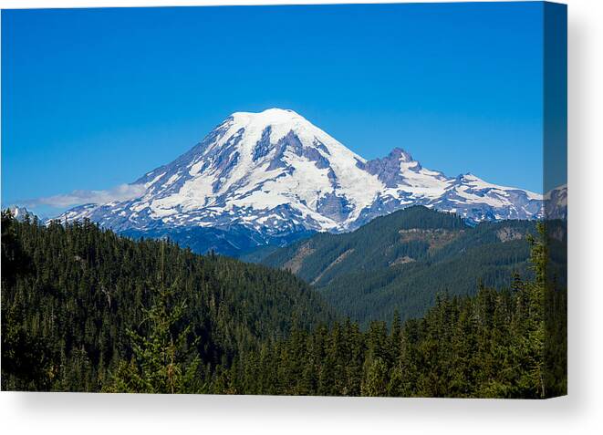 Landscape Canvas Print featuring the photograph Mount Rainier by John M Bailey