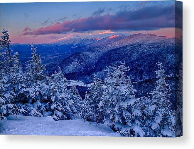 Amc Canvas Print featuring the photograph Mount Washington In The Evening Light From Mt Avalon by Jeff Sinon