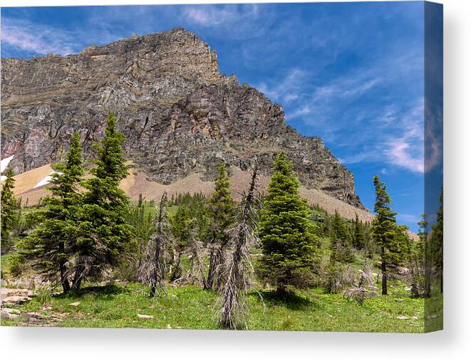 Clements Mountain Canvas Print featuring the photograph Mountain in the Rockies by Kathleen Bishop