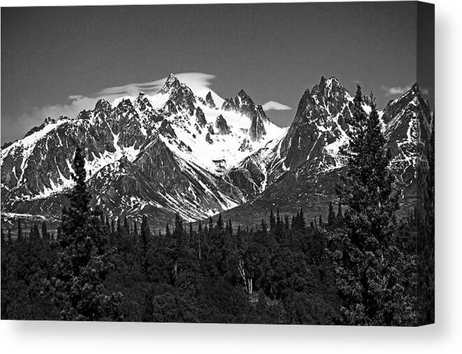 Alaska Canvas Print featuring the photograph Mountain Majesty by Angie Schutt