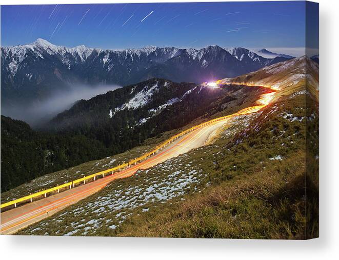 Scenics Canvas Print featuring the photograph Mountain Road by Higrace Photo