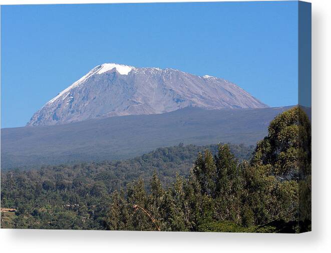 Kilimanjaro Canvas Print featuring the photograph Mt Kilimanjaro by Aidan Moran