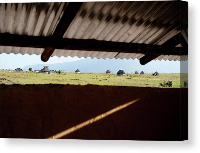 Venezuela Canvas Print featuring the photograph Mud Huts Village - Venezuela Expedition by Jeanlouis Wertz