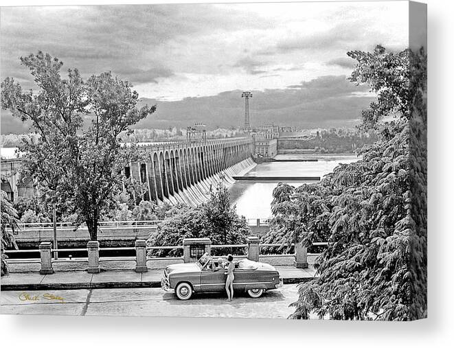 Staley Canvas Print featuring the photograph Muscle Shoals by Chuck Staley