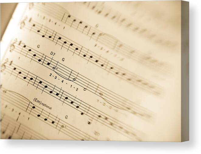 Music Canvas Print featuring the photograph Music by Alexey Stiop