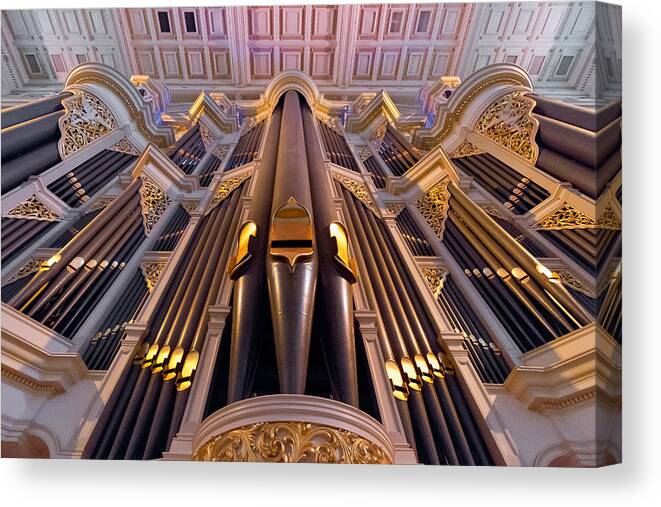 Pipe Organ Canvas Print featuring the photograph Musical aspirations by Jenny Setchell
