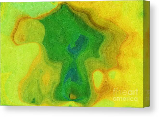 Abstract Canvas Print featuring the digital art My Teddy Bear - Digital Painting - Abstract by Andee Design
