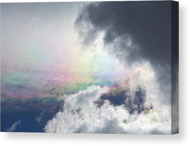00346013 Canvas Print featuring the photograph Nacreous Clouds And Evening Sun by Yva Momatiuk John Eastcott