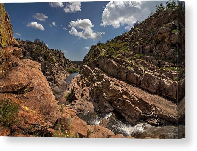 Wichita Mountains Canvas Print featuring the photograph Narrows Canyon in the Wichita Mountains by Todd Aaron