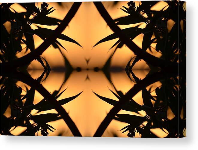 Leaves Canvas Print featuring the photograph Nature's Window of Opportunity by Deprise Brescia