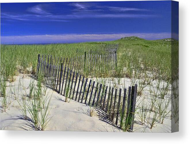 Nauset Beach Dunes Canvas Print featuring the photograph Nauset Beach Dunes by Allen Beatty