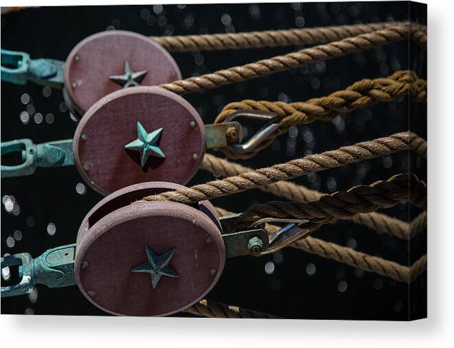 Rope Canvas Print featuring the photograph Nautical Ties by Karol Livote