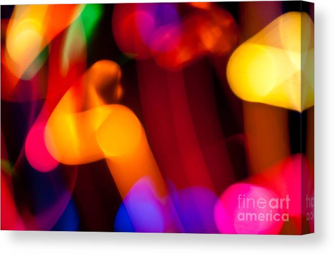 Neon Canvas Print featuring the photograph Neon Curves by Anthony Sacco
