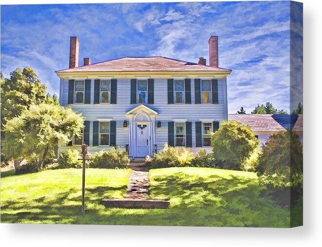 Fred Larson Canvas Print featuring the photograph New England Country Home by Fred Larson