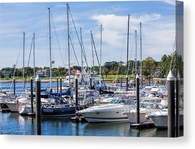 Fred Larson Canvas Print featuring the photograph New Hampshire Marina by Fred Larson