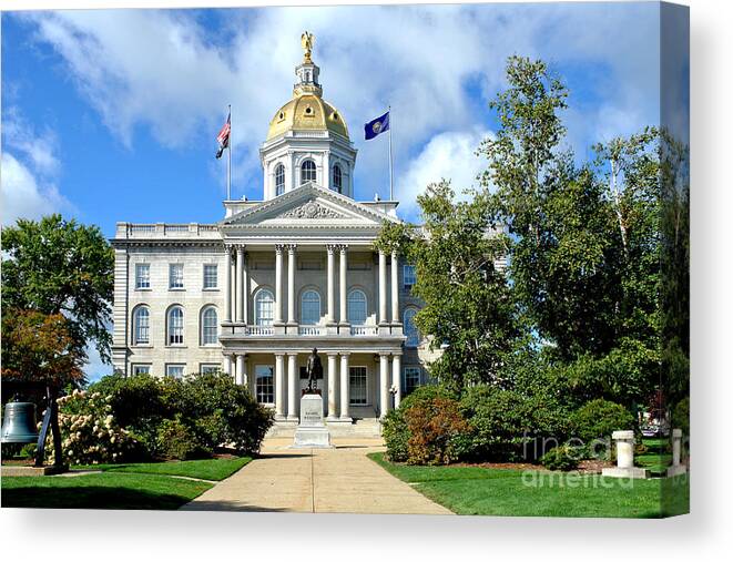 New Canvas Print featuring the photograph New Hampshire State Capitol by Olivier Le Queinec