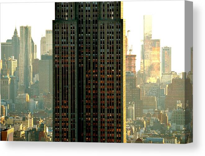 New York Canvas Print featuring the photograph New York Scraper by Gregory Merlin Brown