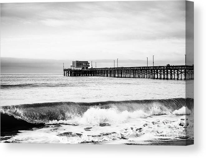 Newport Beach Canvas Print featuring the photograph Newport Beach Pier by Paul Velgos