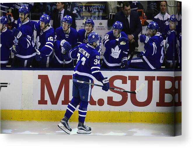 Playoffs Canvas Print featuring the photograph NHL: APR 23 Round 1 Game 6 - Capitals at Maple Leafs by Icon Sportswire