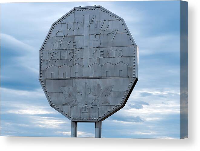 Nickel Canvas Print featuring the photograph Nickel monument by Marek Poplawski