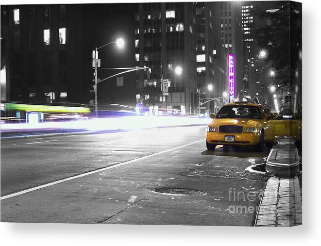 City Canvas Print featuring the photograph Night Street by Dan Holm