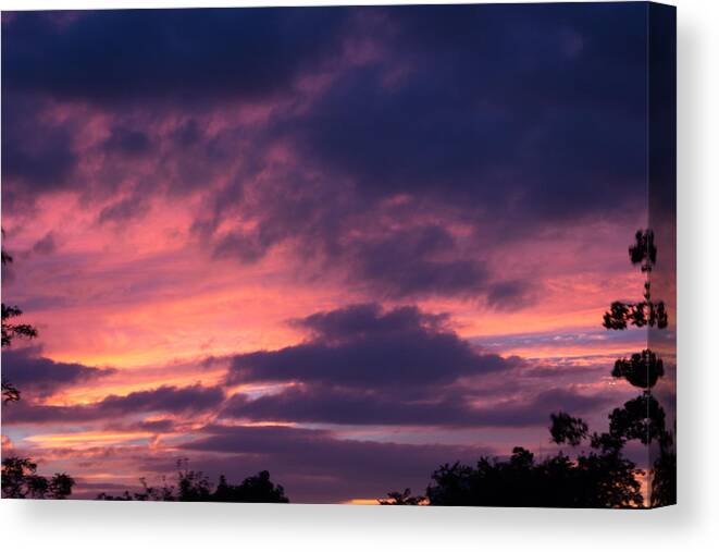 Clouds Canvas Print featuring the photograph Night Time Coming by Renette Coachman