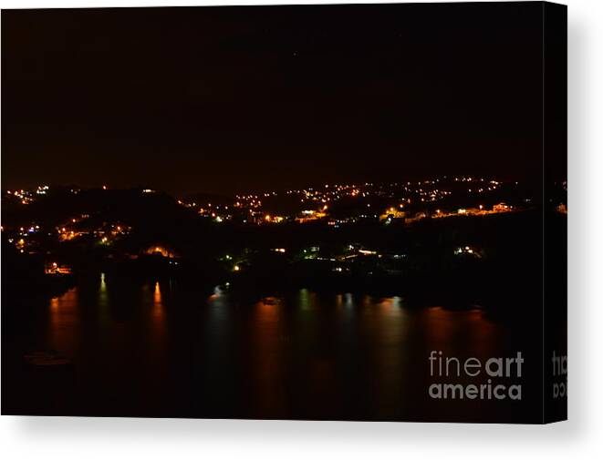 Grenada Canvas Print featuring the painting Nightscape by Laura Forde
