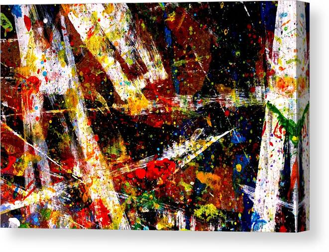 Abstract Canvas Print featuring the painting Nighttown XV by John Nolan