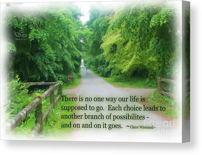 Landscape Canvas Print featuring the photograph No One Way by Beauty For God