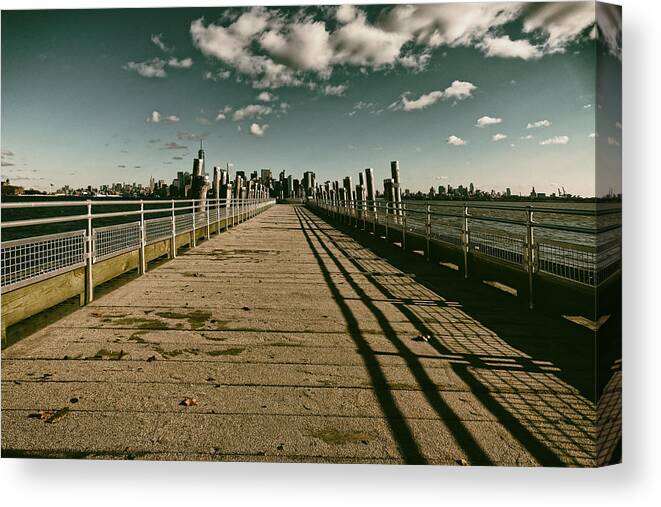 New York Canvas Print featuring the photograph North Pier Liberty Island by Adam Rainoff