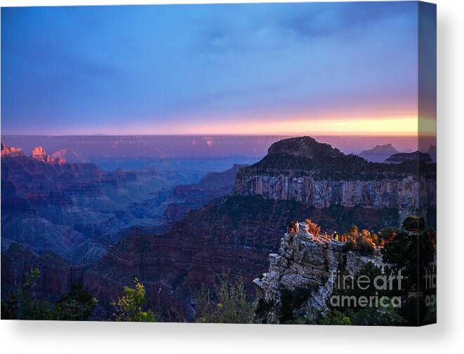 North Canvas Print featuring the photograph North Rim Sunset by Cheryl McClure