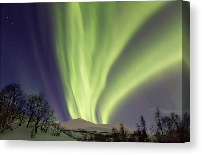 Tranquility Canvas Print featuring the photograph Northern Lights by Alaska Photography