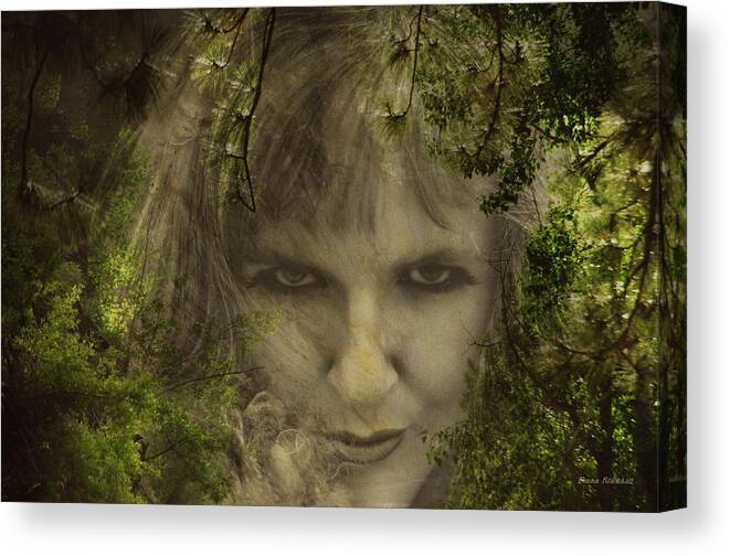 Woman Canvas Print featuring the photograph Not Nice To Fool Mother Nature by Donna Blackhall