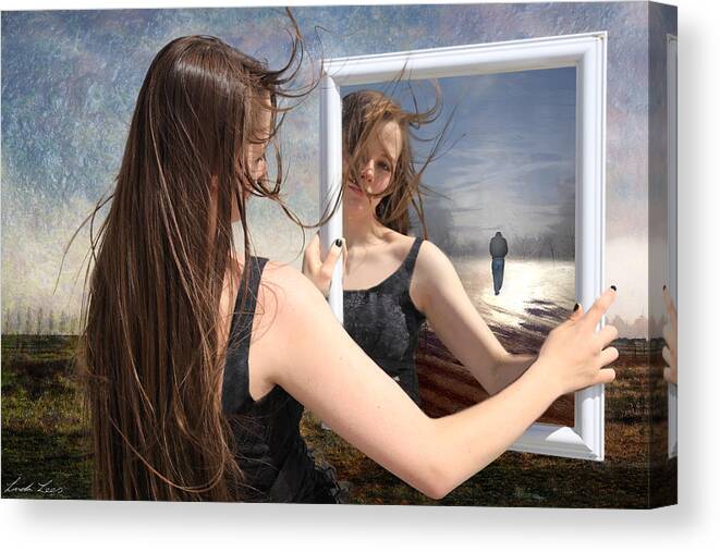 Sad Canvas Print featuring the digital art Not Pretty Enough by Linda Lees