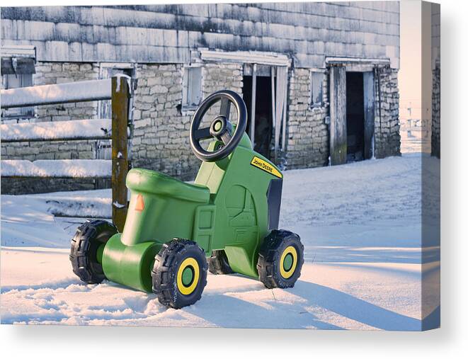 Toy Tractors Canvas Print featuring the photograph Nothing Runs Like a Deere #2 by Nikolyn McDonald