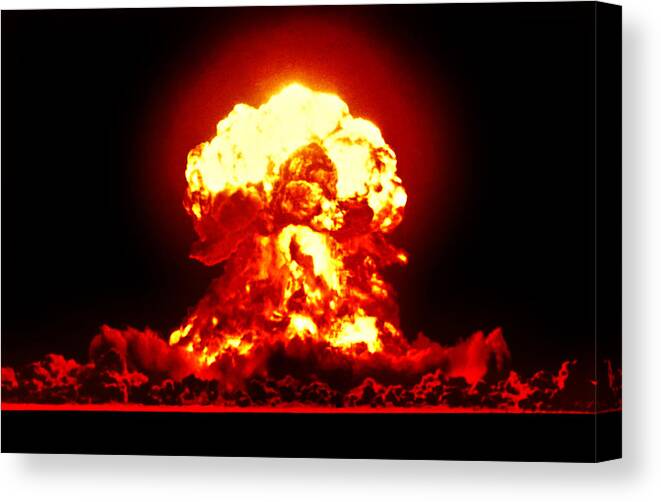 Air Pollution Canvas Print featuring the photograph Nuclear Explosion by Rob Atkins