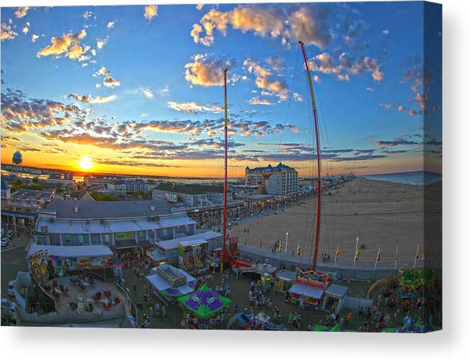 Ocean City Canvas Print featuring the photograph Ocean City by Mitch Cat
