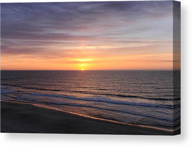 Sunrise Canvas Print featuring the photograph Ocean City Sunrise by Kelley Nelson