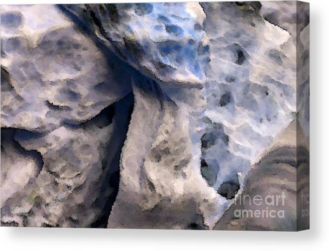 Abstract Canvas Print featuring the photograph Oceans Edge by Gwyn Newcombe