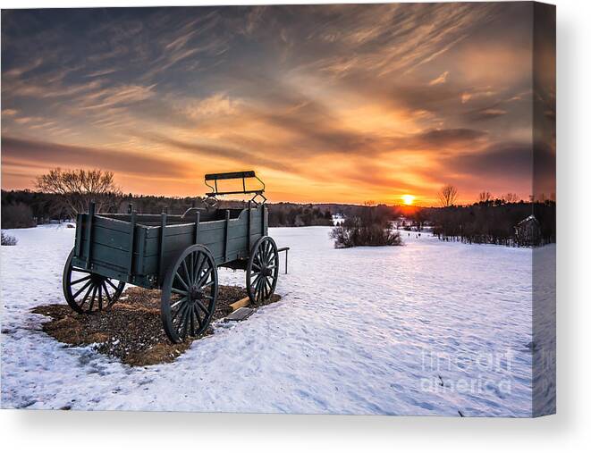Wagon Hill Canvas Print featuring the photograph Off into the sunset by Scott Thorp