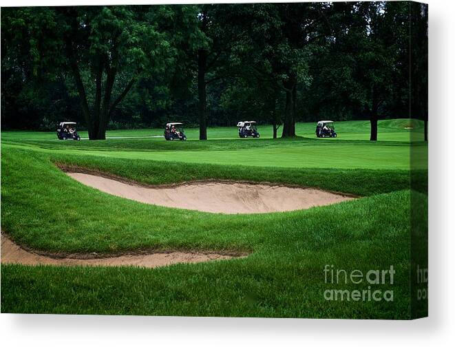 Golf Canvas Print featuring the photograph Off To Golf We Go by Frank J Casella