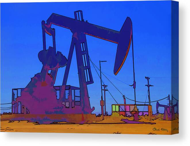 Oil Well Canvas Print featuring the photograph Oil Well by Chuck Staley