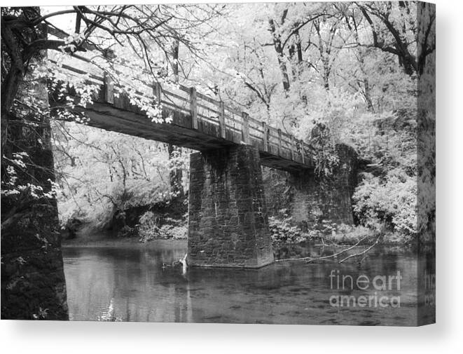Brige Canvas Print featuring the photograph Old Brige by Gerald Kloss